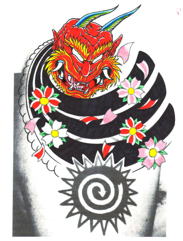 Original Oni Demon Design tattoo
