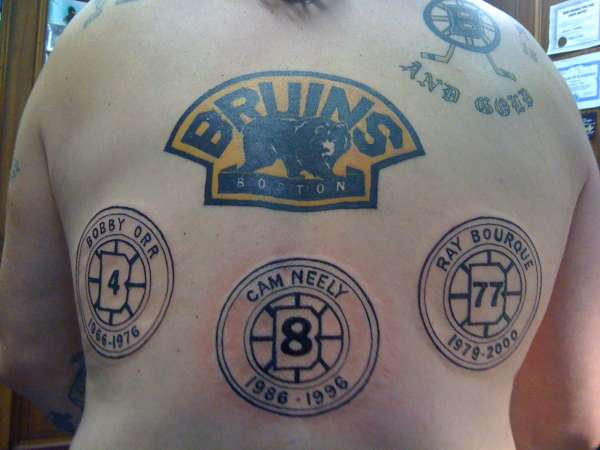 getting some more bruins retirees done tattoo