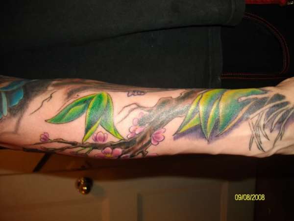 sleeve in progress tattoo