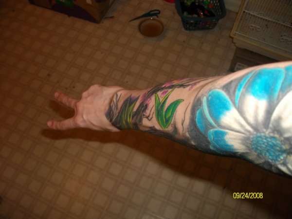 sleeve in progress tattoo