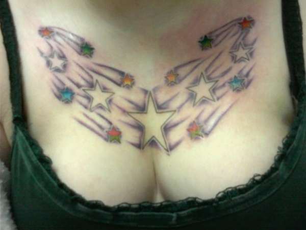 star chest piece tattoo