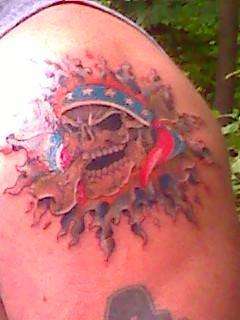 civil war skull tattoo