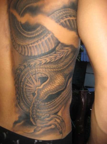 Dragons body, this pic was takin, while it was still healing. tattoo