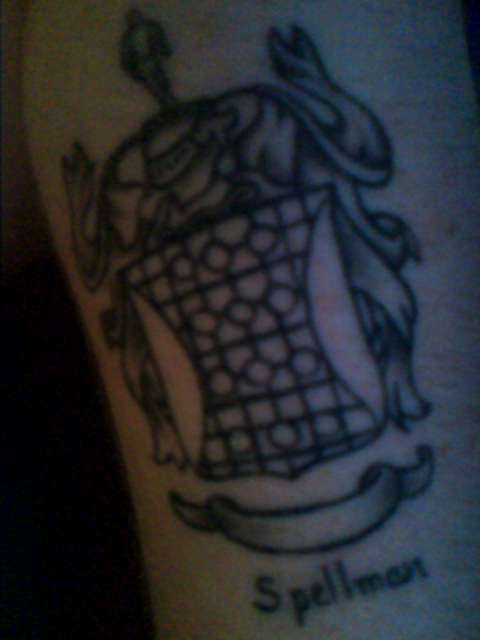 Spellman Family Crest tattoo