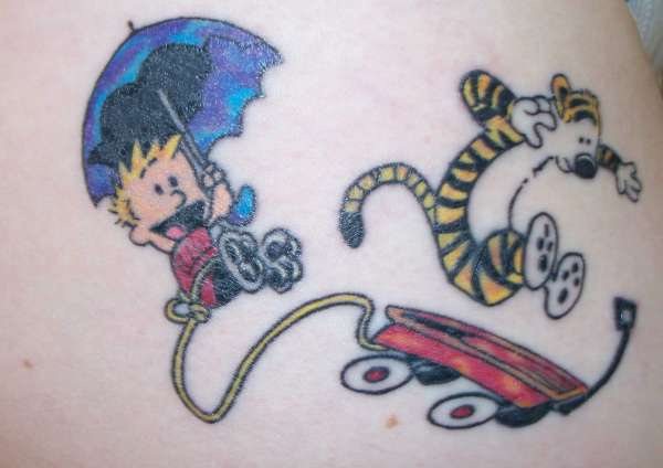 Calvin and Hobbes tattoo