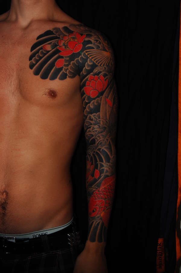 Full Sleeve Koi tattoo