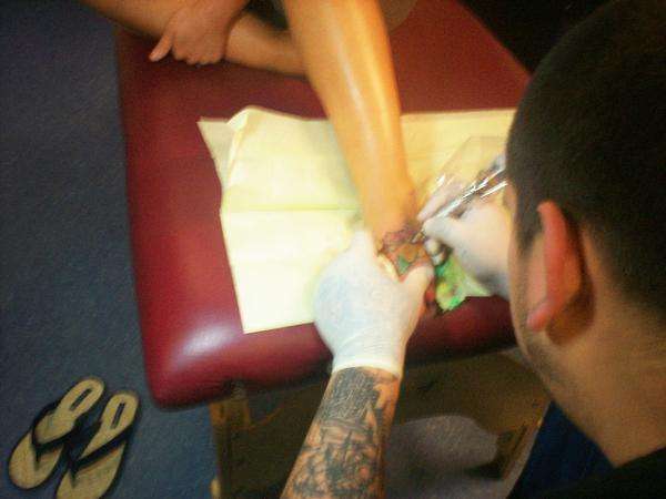 Getting my second tattoo done tattoo