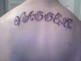 "VASSER" tattoo