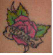 Rose and Name tattoo