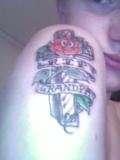 rose with cross tattoo