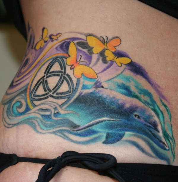Dolphin/Celtic/Butterfly Tattoo tattoo