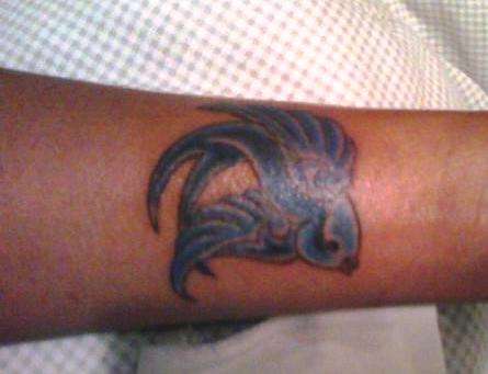 bluebird on wrist tattoo