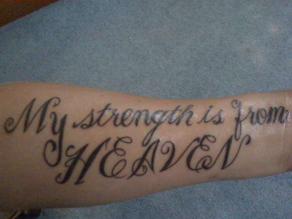 my strength is from heaven tattoo