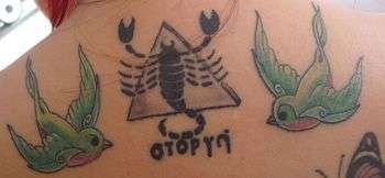 my swallows and delta tattoo :) tattoo