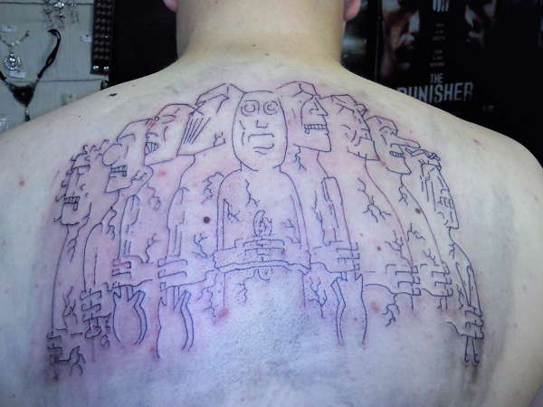 Backpiece Stage 1 tattoo