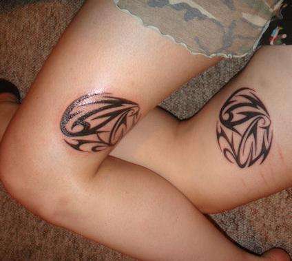 Matching Tribal tattoo