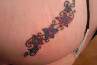 stars on ass tattoo