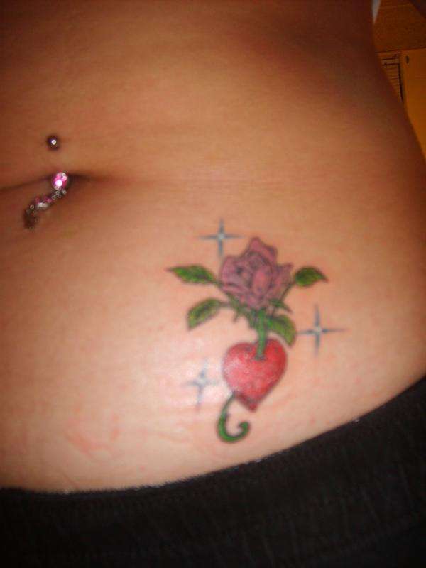 Rose&heart tattoo