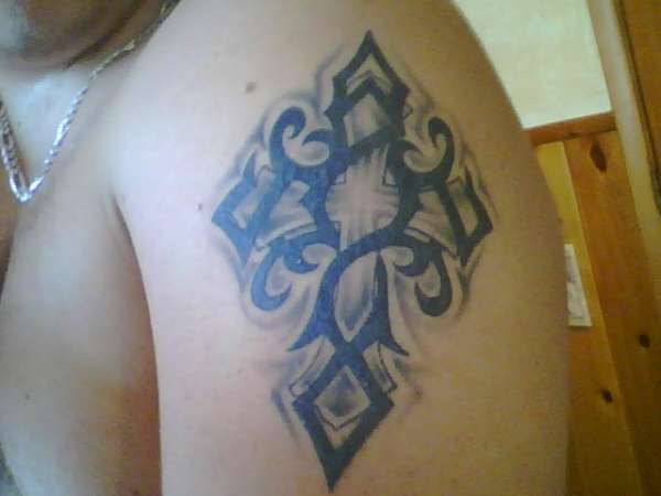 Tribal Cross tattoo