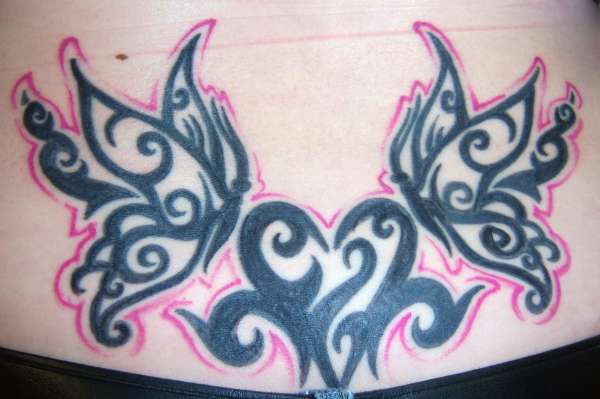 tribal butterflies tattoo