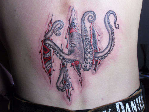 Octopus Skin Rip tattoo