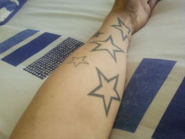forearm stars tattoo