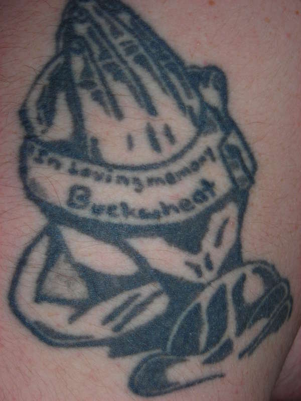Praying Hands Memorial tattoo