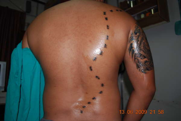 Black ants tattoo