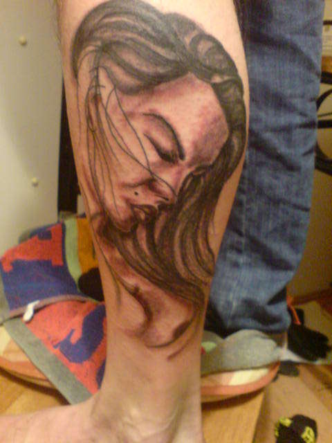 Sies Leg Half Done tattoo
