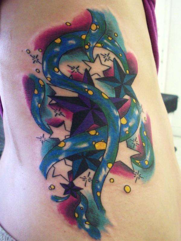 Stars And Swirls Tattoo 2691