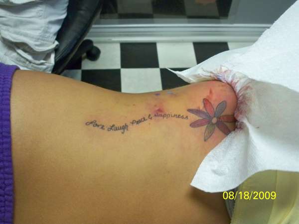 1st tattoo,flower tattoo