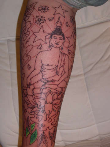my leg sock tattoo