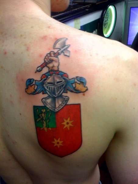Weliver Family Crest tattoo