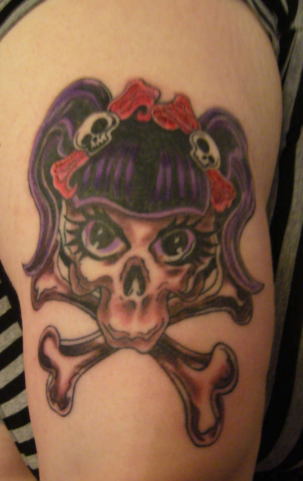 girly skull! tattoo