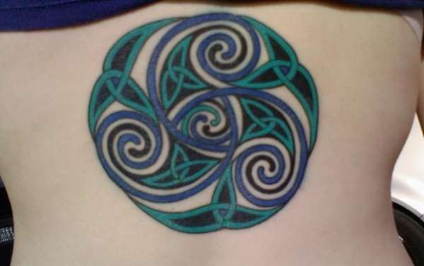 Celtic knotwork and spirals tattoo