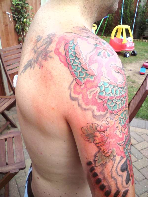 Japanese Dragon Coverup tattoo