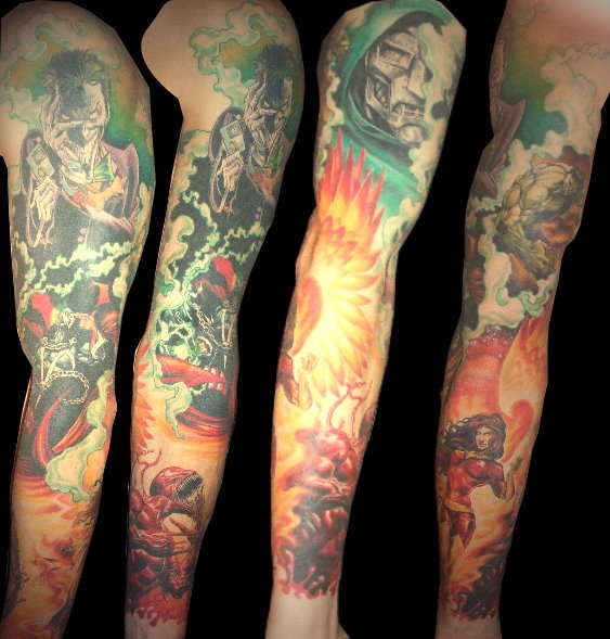 Comic Book sleeve tattoo