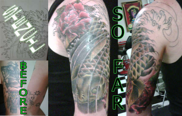 Koi Cover-up tattoo