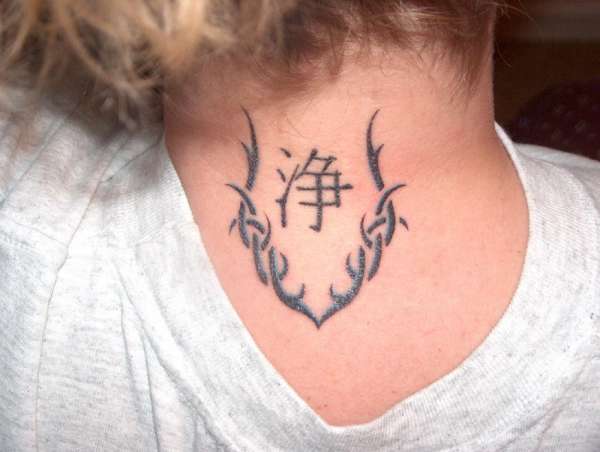 Tribal & Kanji tattoo