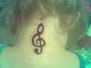 treble clef tattoo