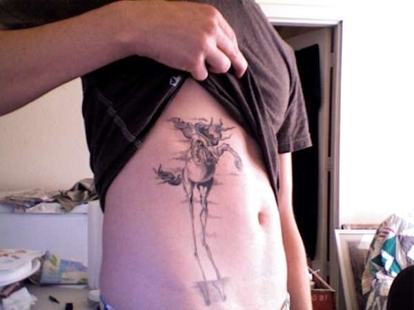 Salvador Dali Horse tattoo