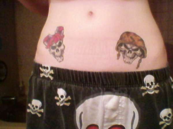 boy and girl skull tattoo