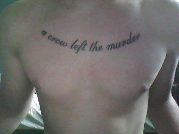 A crow left the murder tattoo