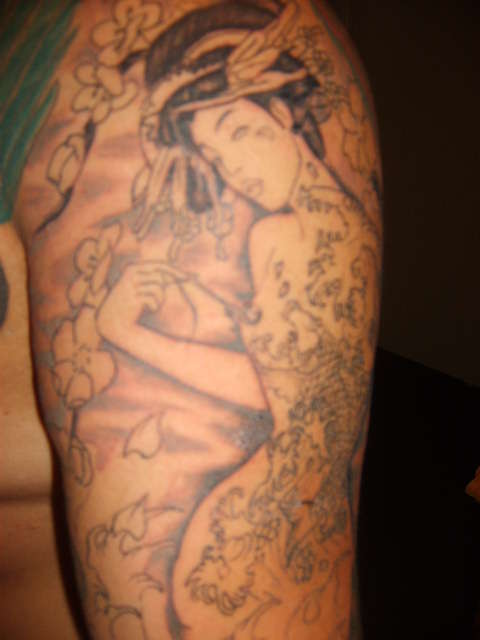 NAKED GEISHA HUNG TATTO PARLOR FREE HAND tattoo