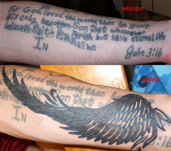 Valkyrie Wing Cover up tattoo