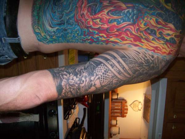 back of arm tattoo