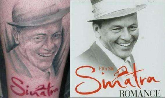 Frank Sinatra Portrait tattoo