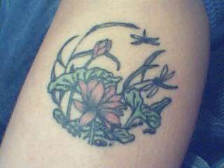 dragonflies and lily's tattoo