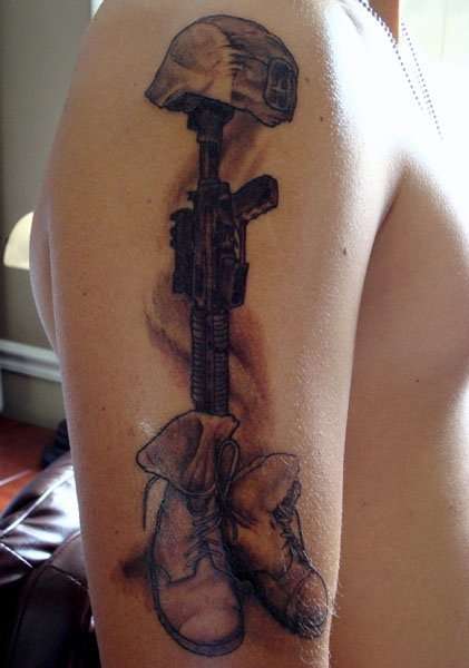Battlefield Cross tattoo
