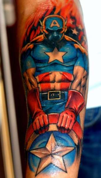 Marvel Captain America tattoo